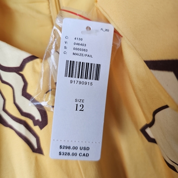 Anthropologie Hutch Women's Floral Halter Maxi Dress NWT Maize/Yellow Size 12 - Picture 8 of 13